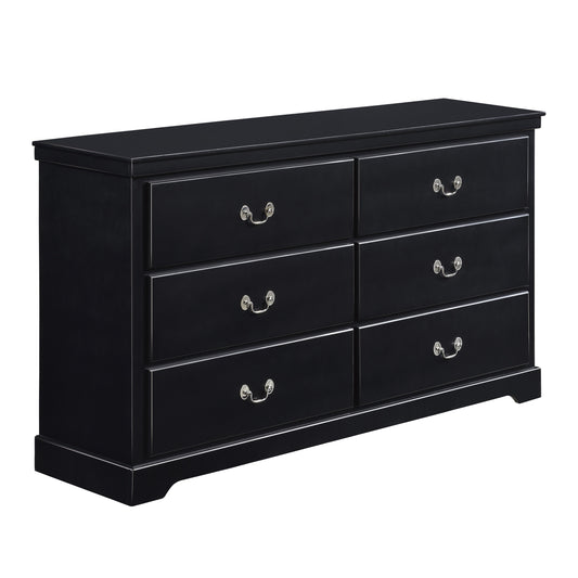 Homelegance Dresser Seabright Black Finish Elegant Bedroom Storage 1519BK-5