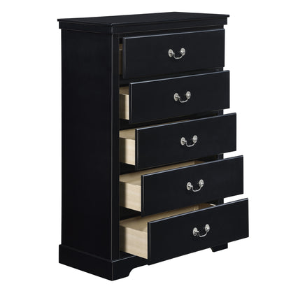 Homelegance Chest Seabright Black Finish Elegant Storage Solution 1519BK-9
