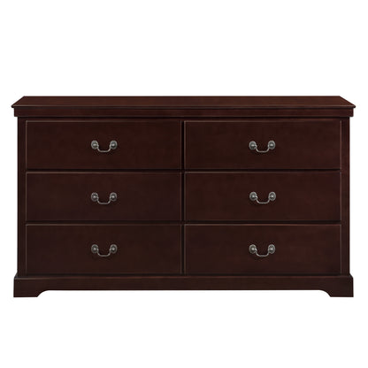 Homelegance Dresser Seabright Cherry Finish with Satin Nickel Handles 1519CH-5