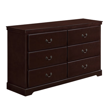 Homelegance Dresser Seabright Cherry Finish with Satin Nickel Handles 1519CH-5