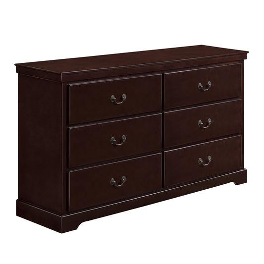 Homelegance Dresser Seabright Cherry Finish with Satin Nickel Handles 1519CH-5