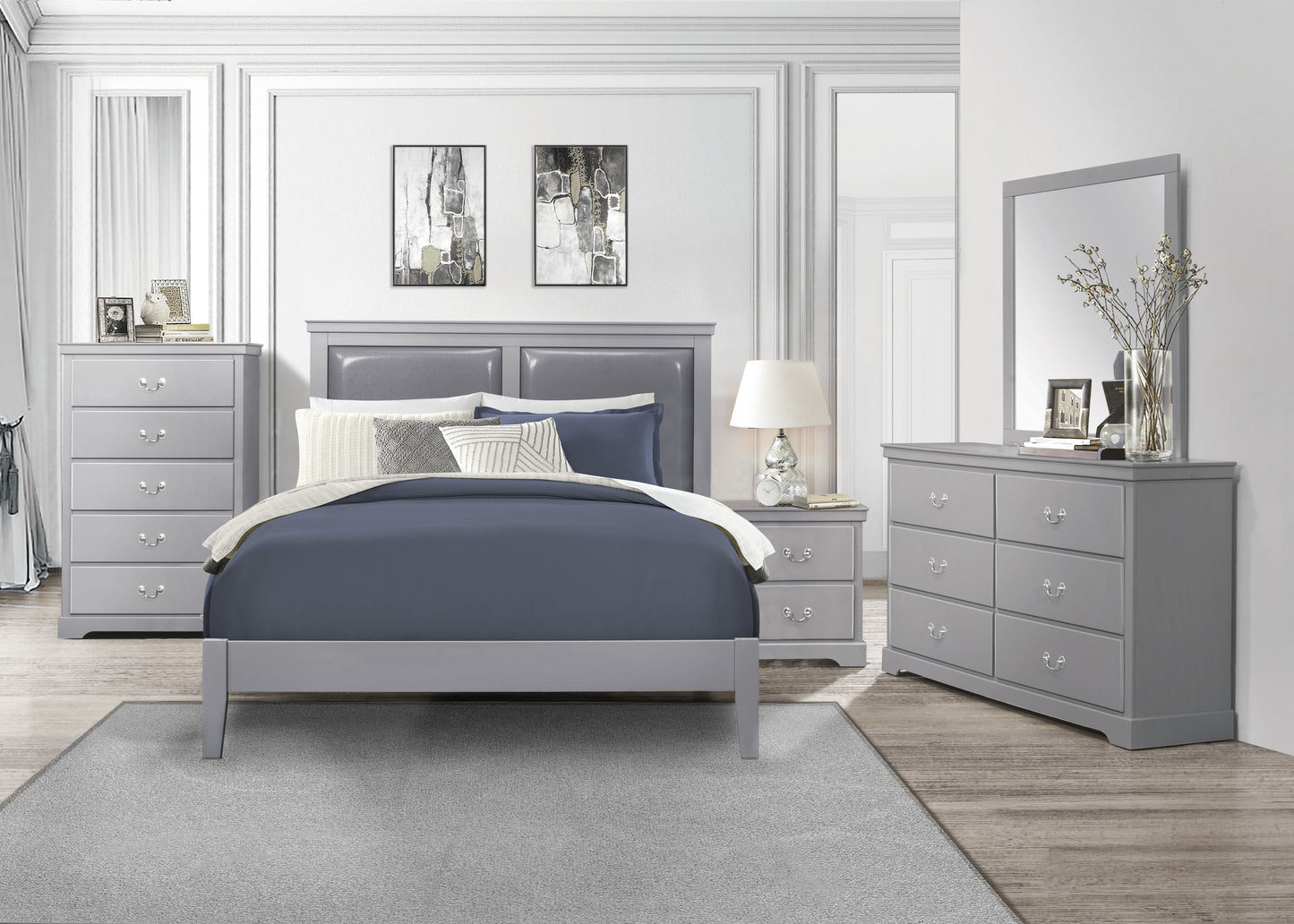 Homelegance Chest Seabright Gray Finish 1519GY-9