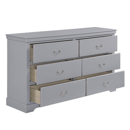 Homelegance Dresser Seabright Gray Finish Elegant Bedroom Storage 1519GY-5