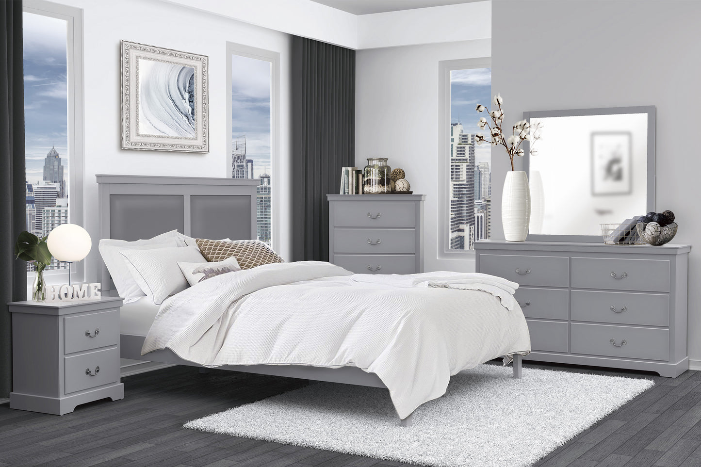 Homelegance Chest Seabright Gray Finish 1519GY-9