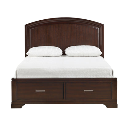 Homelegance Queen Bed Hudson Cherry Finish with Storage Drawers 1520CH-1