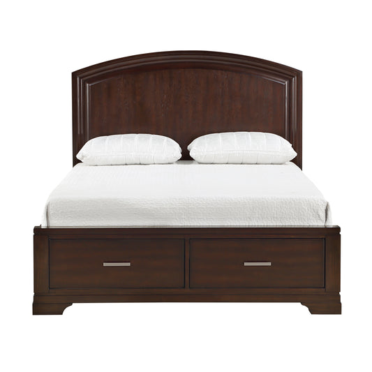 Homelegance Queen Bed Hudson Cherry Finish with Storage Drawers 1520CH-1