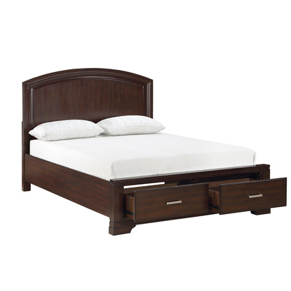 Homelegance Queen Bed Hudson Cherry Finish with Storage Drawers 1520CH-1