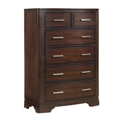 Homelegance Chest Hudson Cherry Finish Modern Design with Six Drawers 1520CH-9