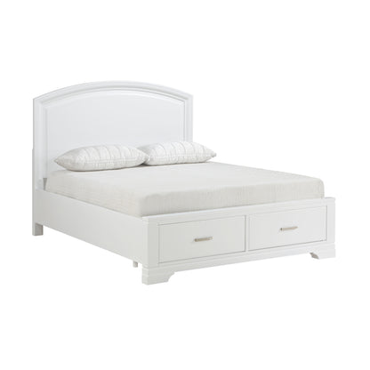 Homelegance Queen Bed Hudson White Finish with Storage Drawers 1520WH-1