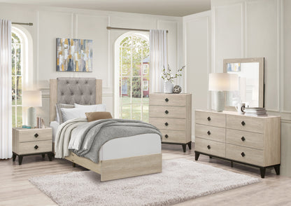 Homelegance Nightstand Whiting Cream Black Finish 1524-4