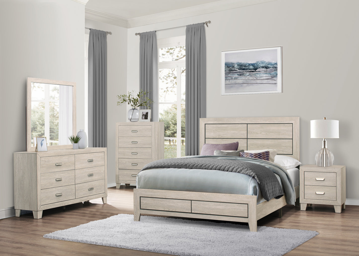 Homelegance Quinby Chest Light Brown Finish with Dovetail Drawers 1525-9