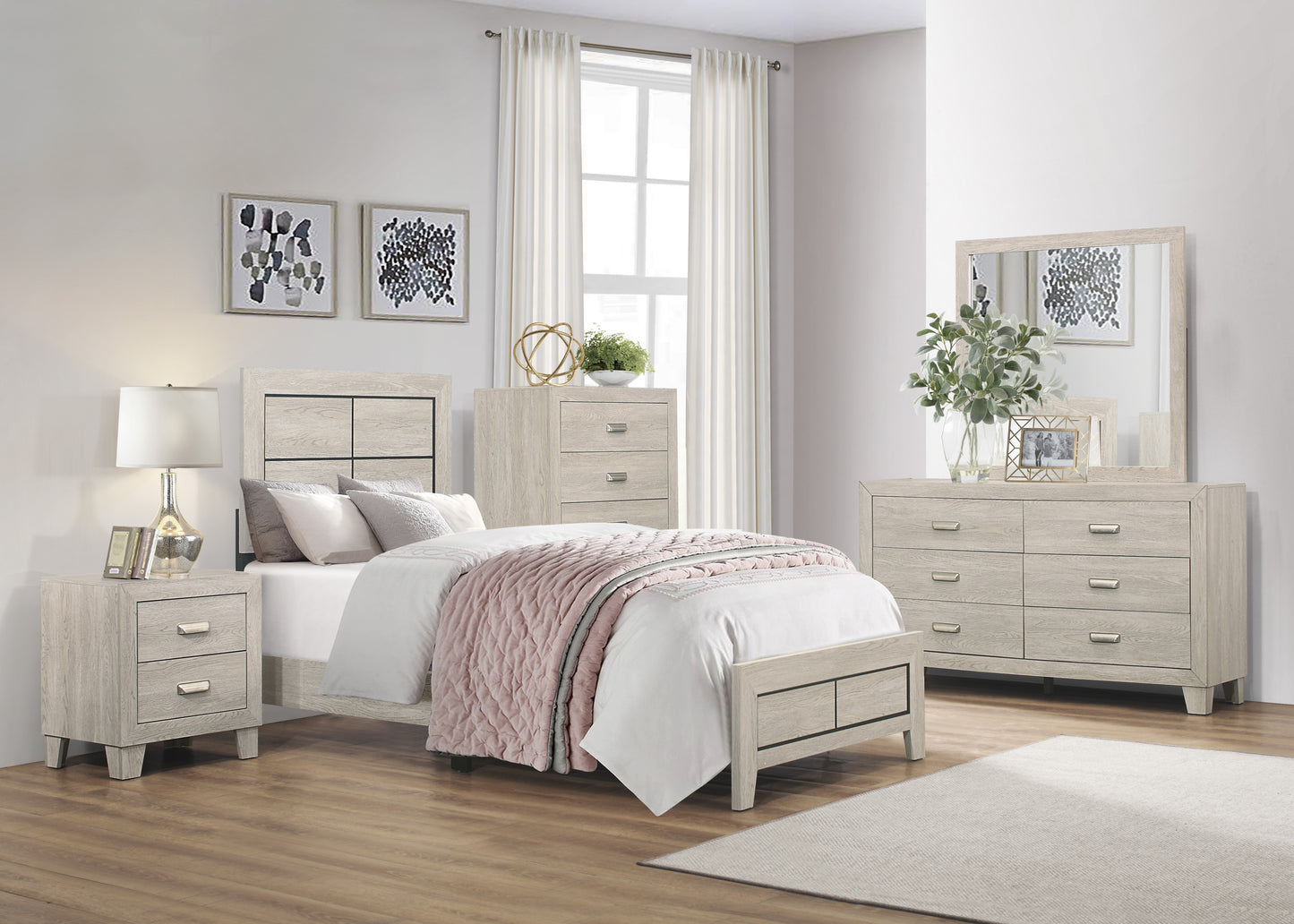 Homelegance Quinby Chest Light Brown Finish with Dovetail Drawers 1525-9