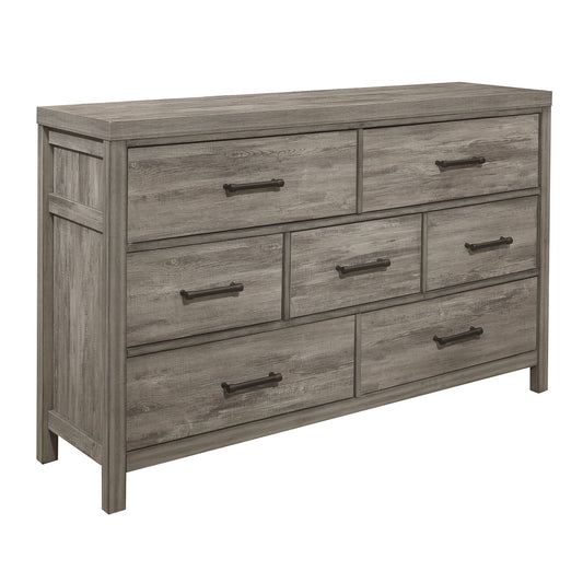 Homelegance Bainbridge Dresser Weathered Gray Finish with Black Hardware 1526-5