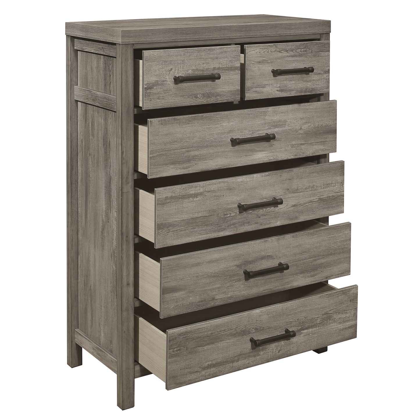 Homelegance Chest Bainbridge Gray Finish with Black Metal Pulls 1526-9