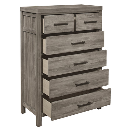 Homelegance Chest Bainbridge Gray Finish with Black Metal Pulls 1526-9