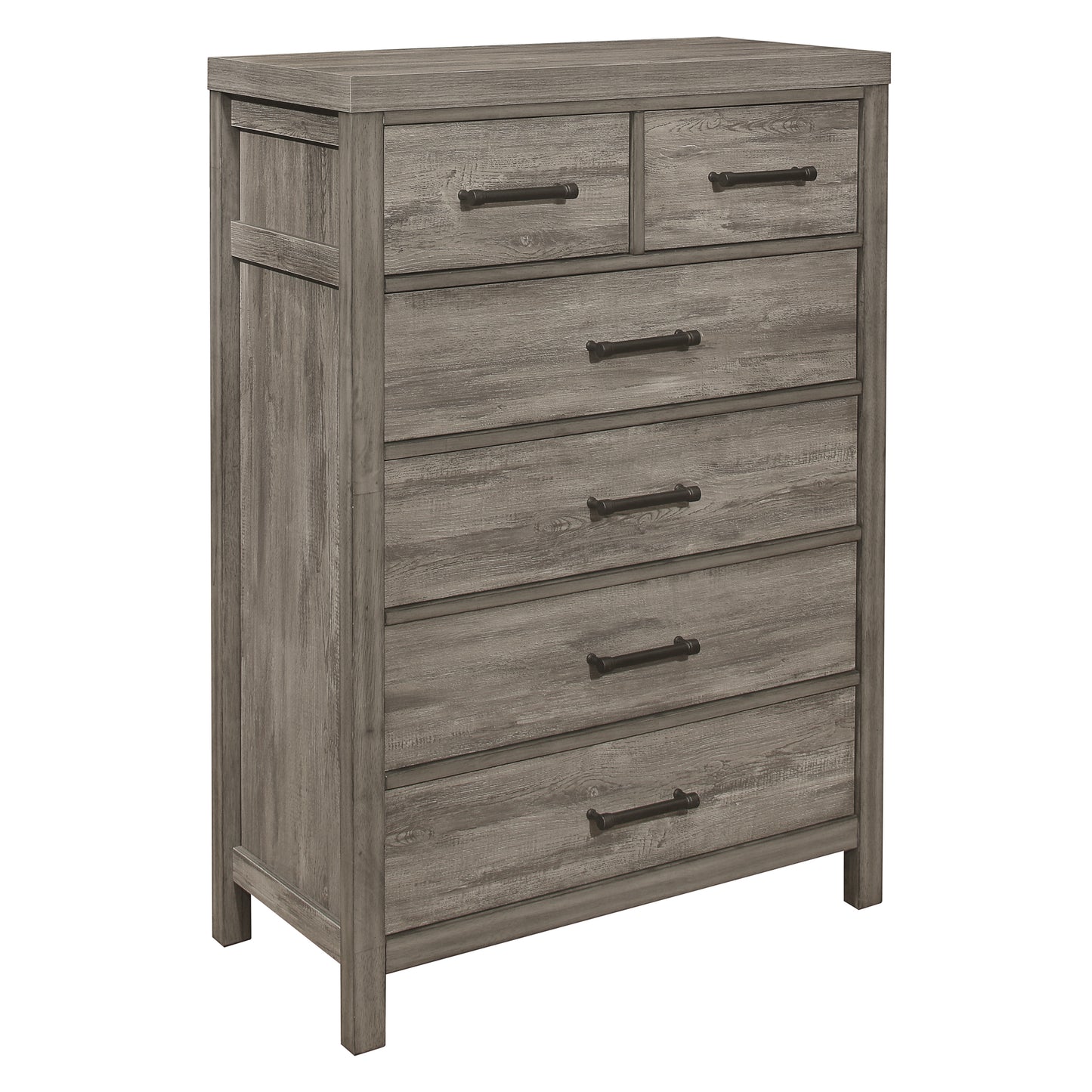 Homelegance Chest Bainbridge Gray Finish with Black Metal Pulls 1526-9