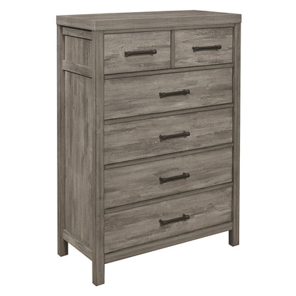 Homelegance Chest Bainbridge Gray Finish with Black Metal Pulls 1526-9