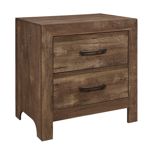 Homelegance Nightstand Corbin Rustic Brown Finish 1534-4