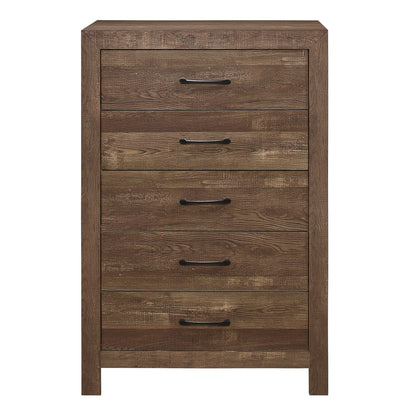 Homelegance Chest Corbin Rustic Brown Finish with Dovetail Drawers 1534-9