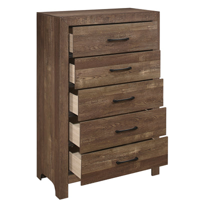 Homelegance Chest Corbin Rustic Brown Finish with Dovetail Drawers 1534-9