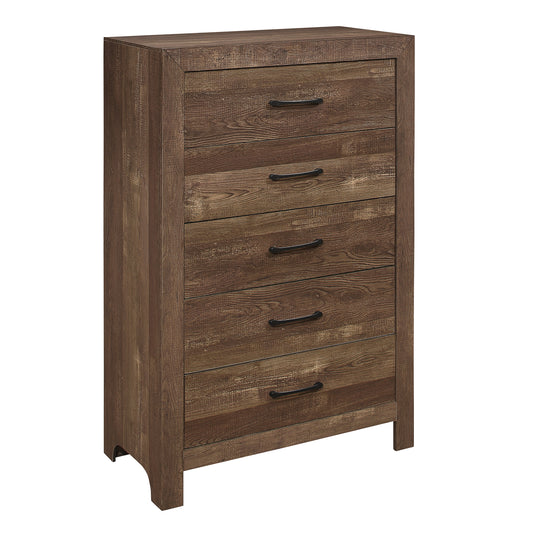Homelegance Chest Corbin Rustic Brown Finish with Dovetail Drawers 1534-9