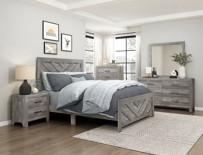 Homelegance Queen Bed in Napleton Gray Finish 1534NPGY-1