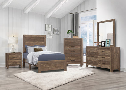 Homelegance Chest Corbin Rustic Brown Finish with Dovetail Drawers 1534-9