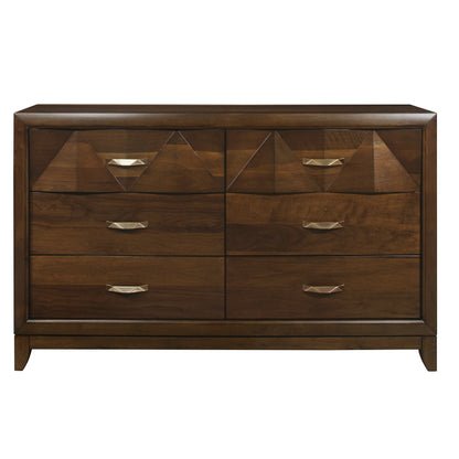 Homelegance Dresser Walnut Aziel Sophisticated Modern Design 1535-5