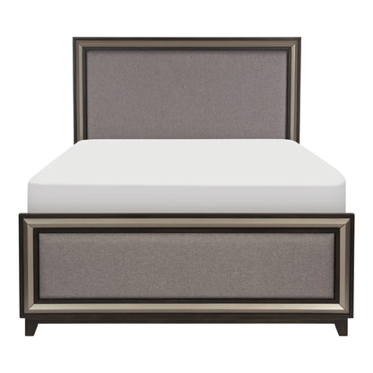 Homelegance Queen Bed Grant Ebony Finish with Silver Accents 1536-1