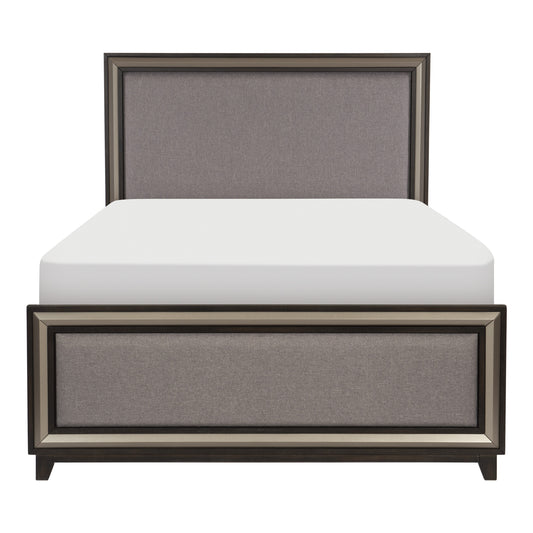 Homelegance Queen Bed Grant Ebony Finish with Silver Accents 1536-1