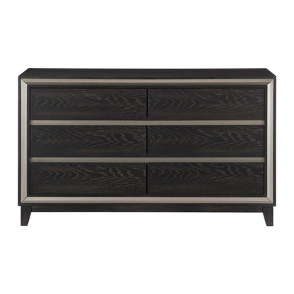 Homelegance Dresser Grant Ebony Finish with Silver Accents 1536-5