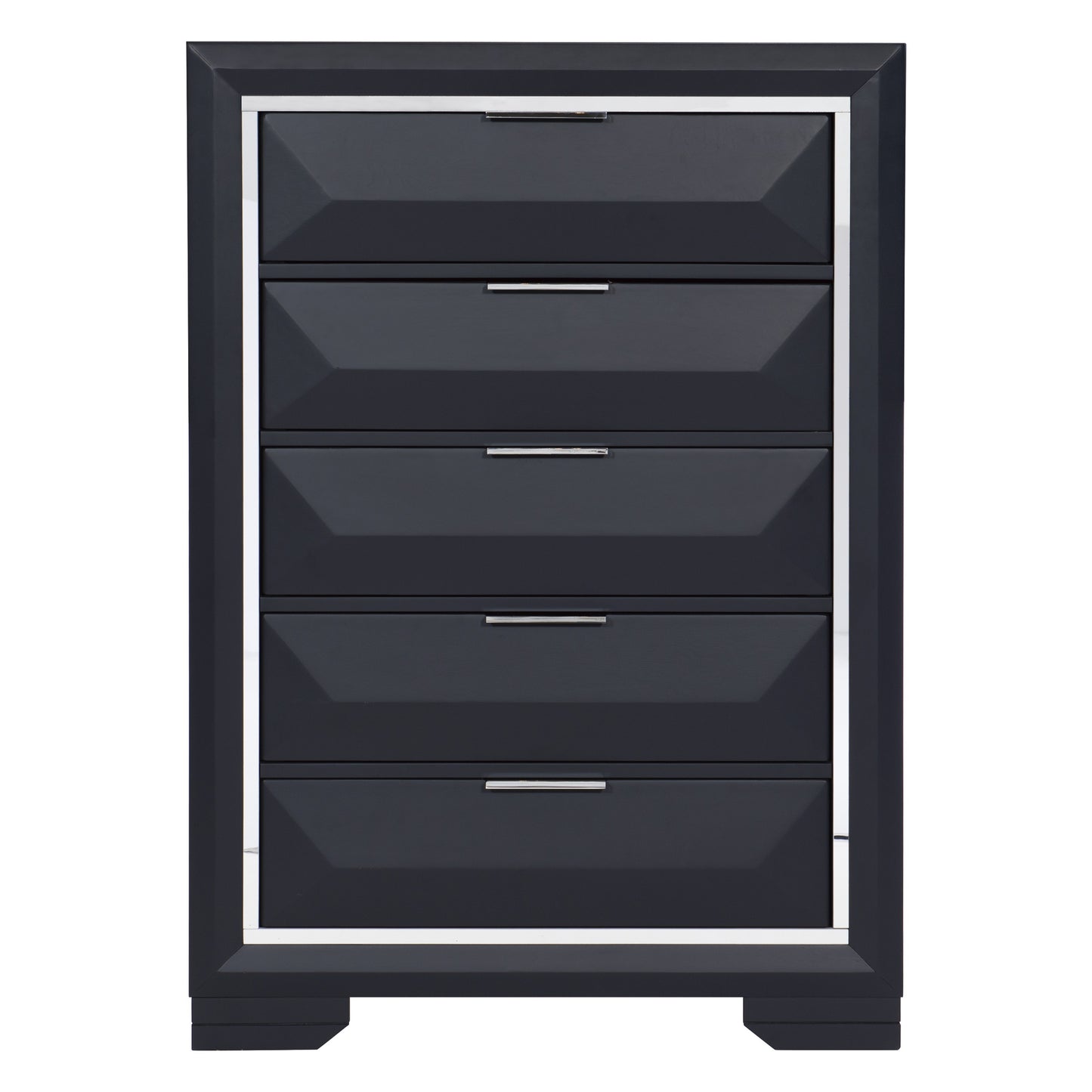 Homelegance Chest Midnight Blue Rosemont Finish with Chrome Accents 1553-9