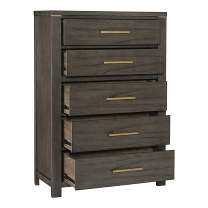 Homelegance Chest Scarlett Brownish Gray with Gold Accents 1555-9