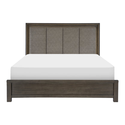 Homelegance Queen Bed Scarlett Brownish Gray with Gold Accents 1555-1