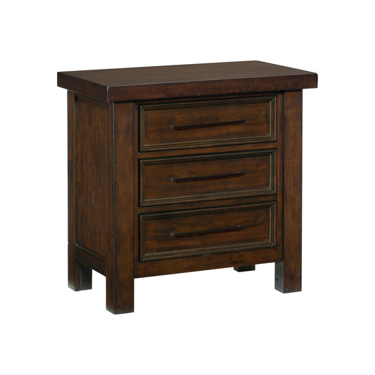 Homelegance Nightstand Logandale Brown Finish Elegant Bedroom Furniture 1559-4
