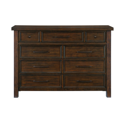 Homelegance Dresser Logandale Brown Finish with Nine Drawers 1559-5