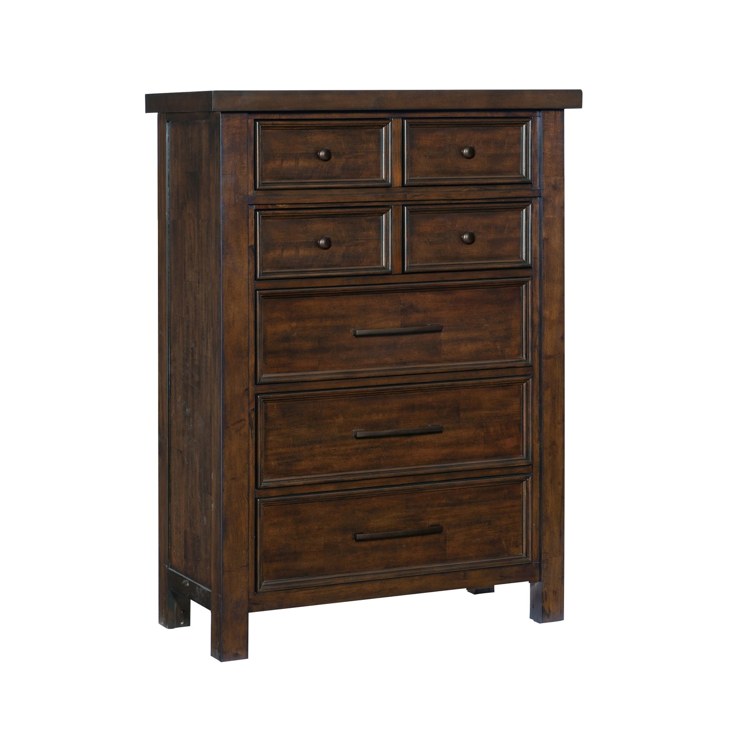 Homelegance Chest Logandale Brown Finish with Dovetail Drawers and Bronze Knobs 1559-9