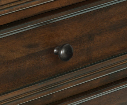 Homelegance Chest Logandale Brown Finish with Dovetail Drawers and Bronze Knobs 1559-9