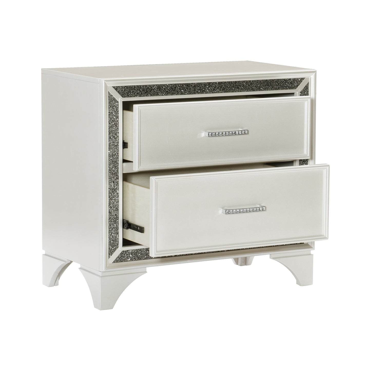 Homelegance Nightstand Salon Pearl White Finish 1572W-4