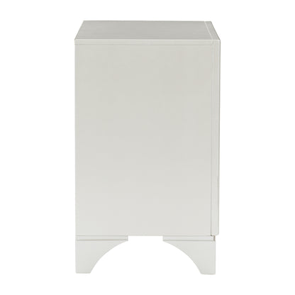 Homelegance Nightstand Salon Pearl White Finish 1572W-4