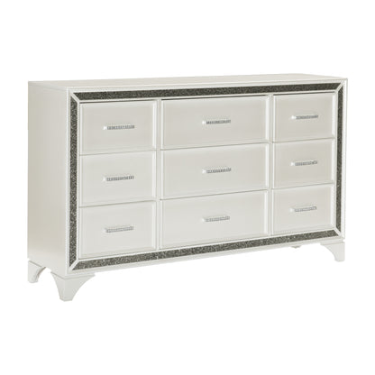Homelegance Dresser Pearl White Metallic Salon Finish 1572W-5