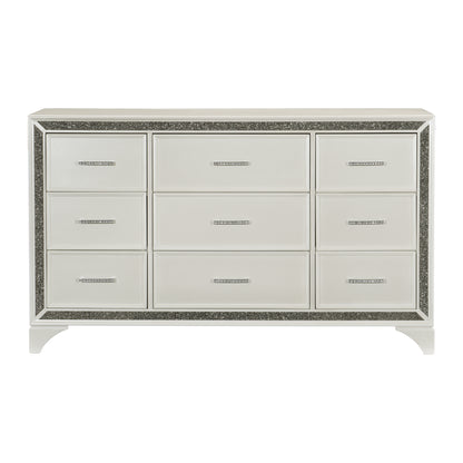 Homelegance Dresser Pearl White Metallic Salon Finish 1572W-5