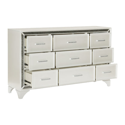 Homelegance Dresser Pearl White Metallic Salon Finish 1572W-5