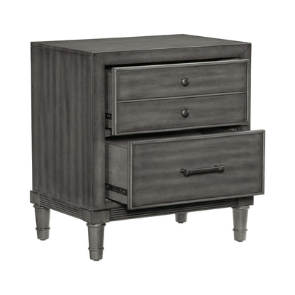 Homelegance Nightstand Wittenberry Gray Finish Elegant Design 1573-4