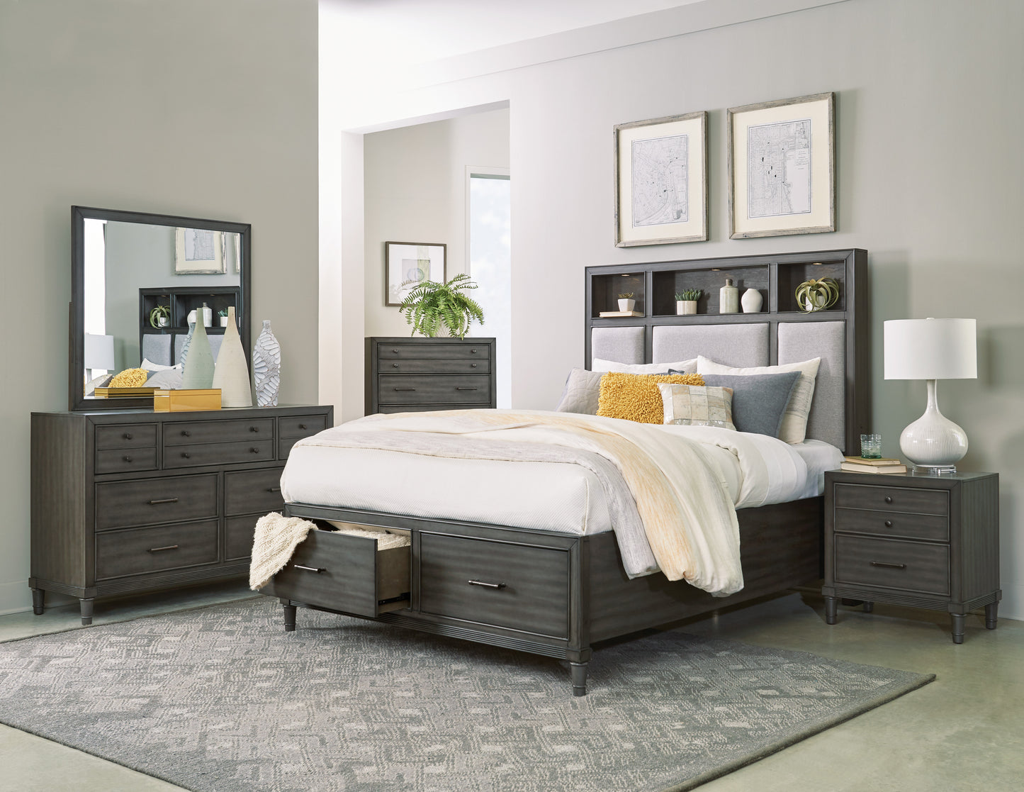 Homelegance Chest Wittenberry Gray Finish with Bronze Accents 1573-9