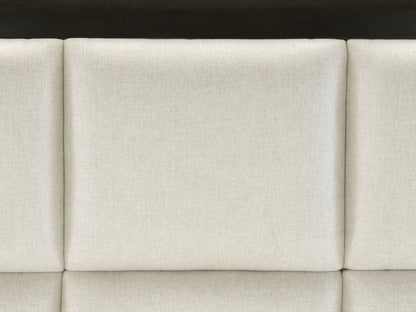 Homelegance Queen Bed Hodgin Dark Charcoal Finish with Beige Headboard 1575-1