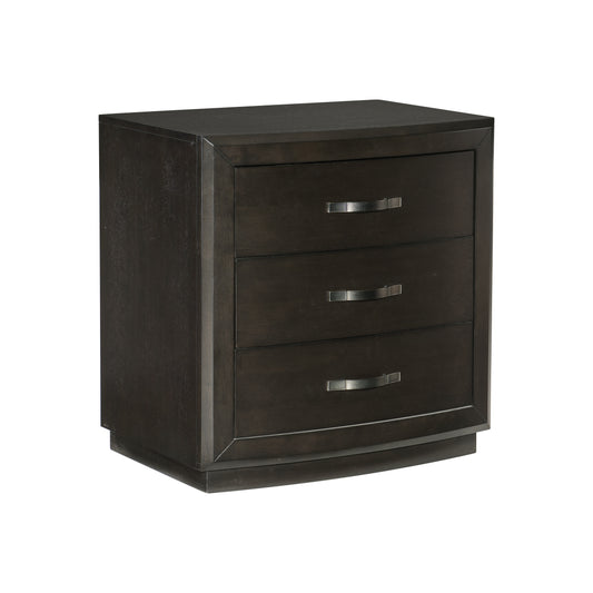 Homelegance Nightstand Hodgin Dark Charcoal Finish Elegant Bedroom Furniture 1575-4