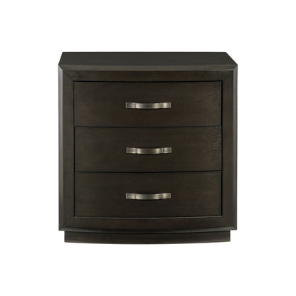 Homelegance Nightstand Hodgin Dark Charcoal Finish Elegant Bedroom Furniture 1575-4