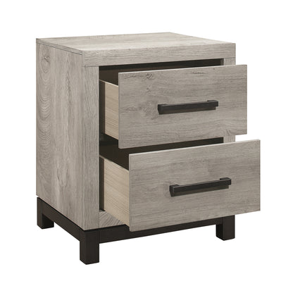 Homelegance Nightstand Zephyr Gray Finish Elegant Bedroom Furniture 1577-4