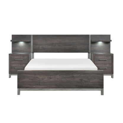 Homelegance Queen Bed in 5pc Set Finish for Elegant Comfort 1577DG-1-WB